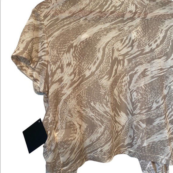 Paperoc Sheer Button Down Rouched Top - Picture 5 of 13